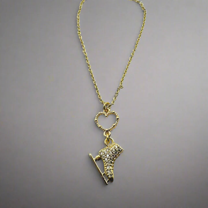 Collier Patin Artistique avec Cœur