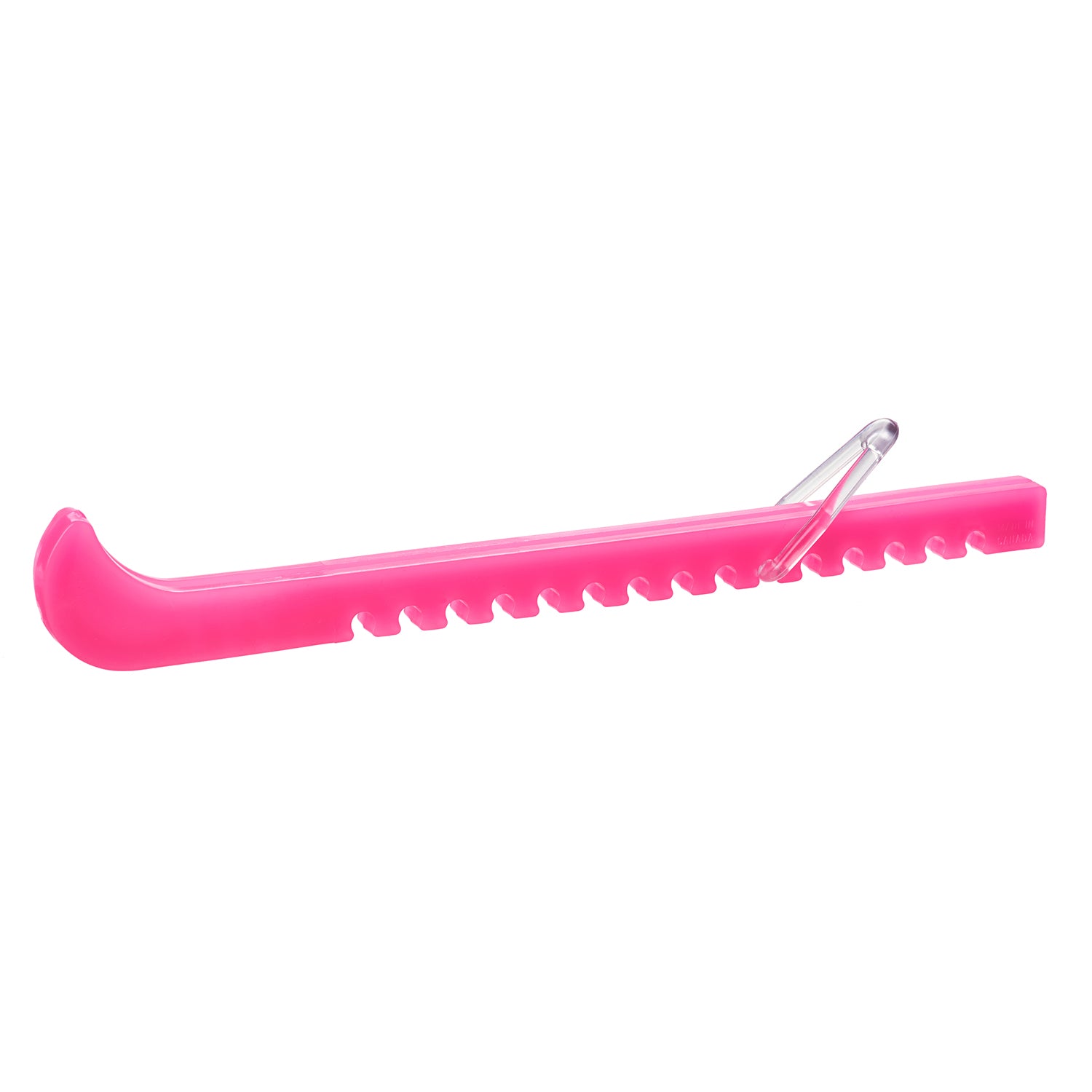 a pink toothbrush is in a pink <unk> 