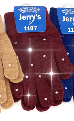 Gants avec cristaux