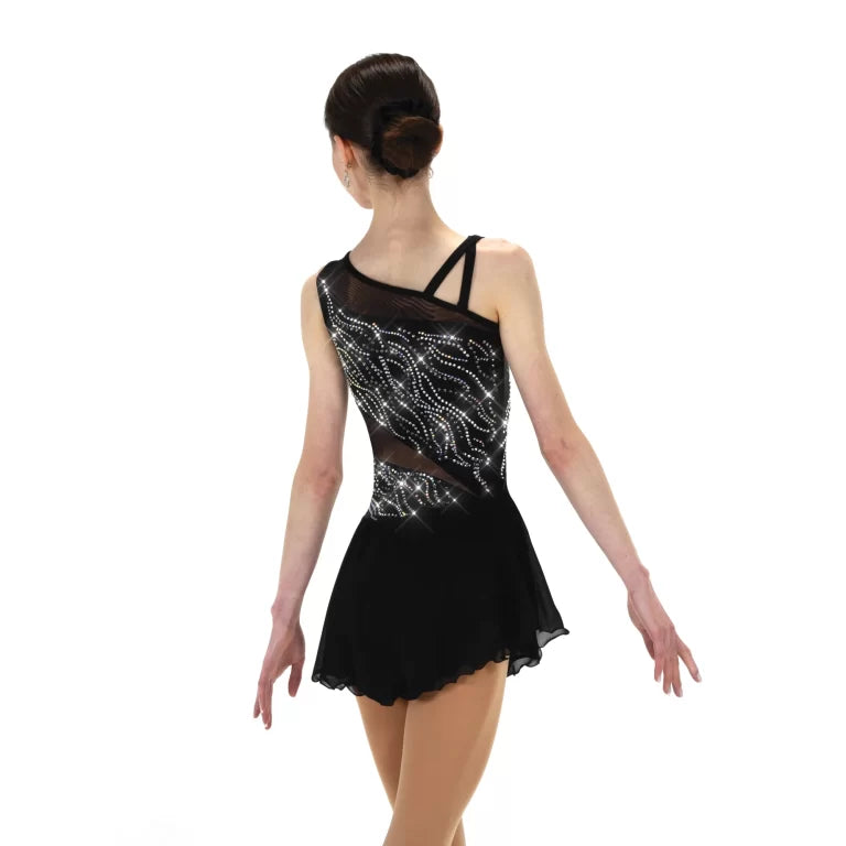 Robe Mesh Inset avec Crystaux #F24004S