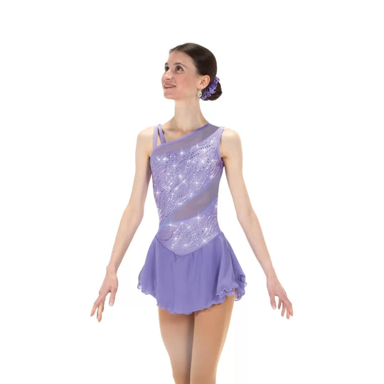 Robe Mesh Inset avec Crystaux #F24004S