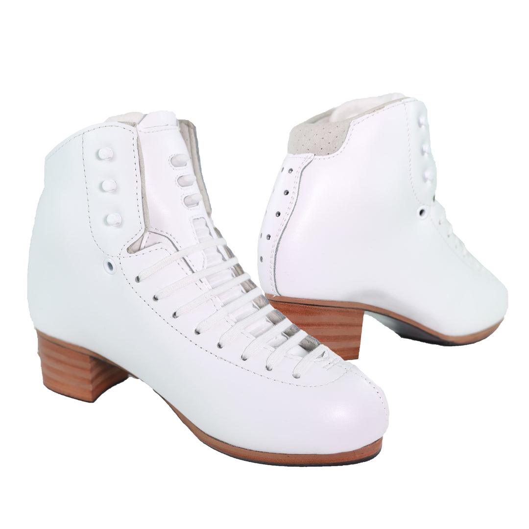 a close up of a pair of white shoes 